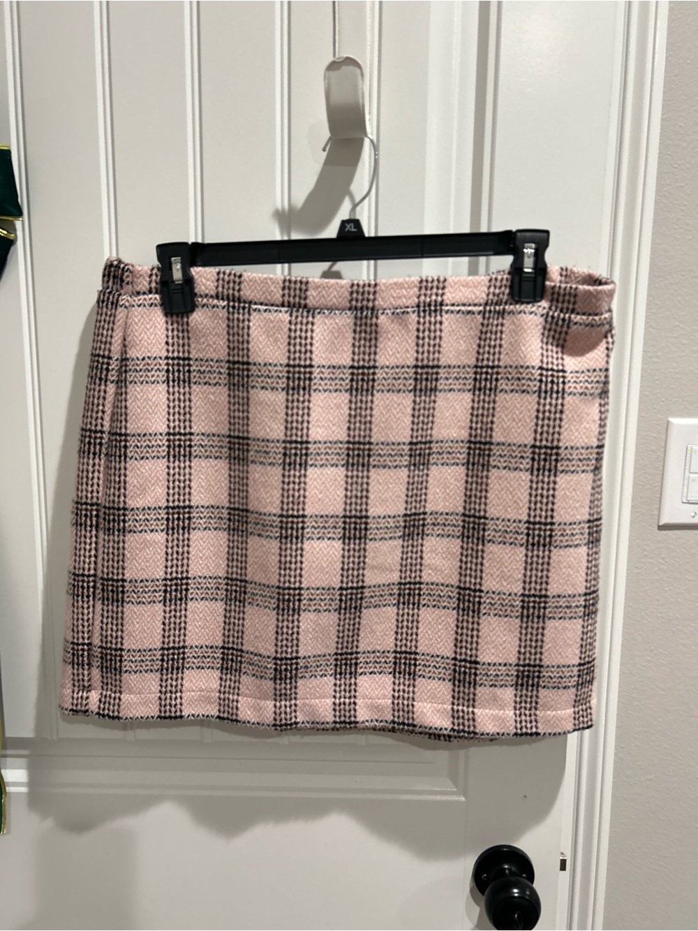 wild fable Pink and Black Plaid Mini Skirt